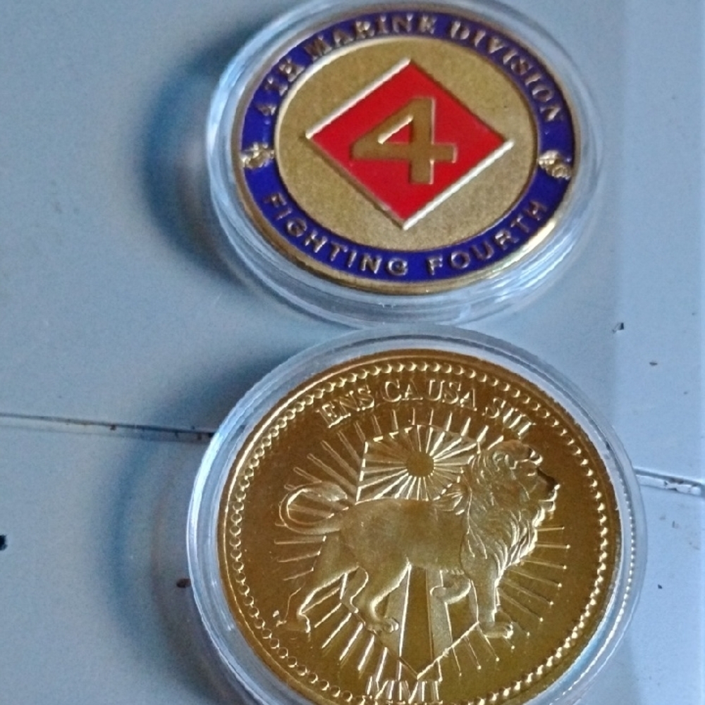 Golden Marine Division Coin&ENS MMI Golden Coin